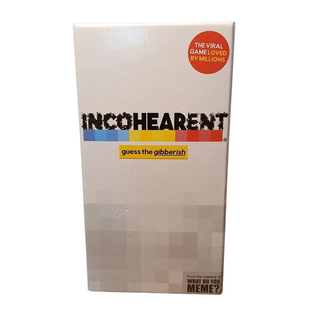 Incohearent Adult Party Card Game Guess The Gibberish Ages 17+ 2-20 Players READ
